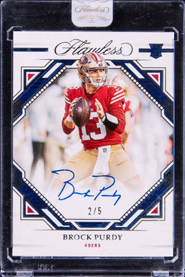 2022 Brock Purdy Raw Flawless Rookie Frame Auto Sterling Sapp Efoilution 2/5