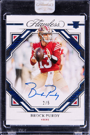 2022 Brock Purdy Raw Flawless Rookie Frame Auto Sterling Sapp Efoilution 2/5