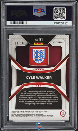 2022 Kyle Walker PSA 10 Prizm WC Gold Prizm #91 4/10