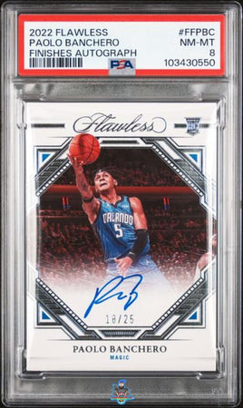 2022 Paolo Banchero PSA 8 Flawless Finishes Rookie Auto #FFPBC 18/25