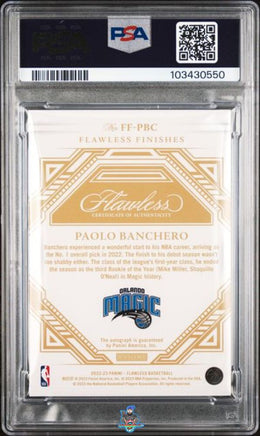 2022 Paolo Banchero PSA 8 Flawless Finishes Rookie Auto #FFPBC 18/25