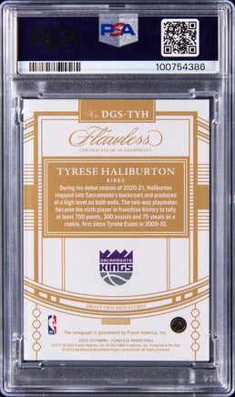 2022 Tyrese Haliburton PSA 9 Flawless Draft Gem Auto Platinum #DGSTYH 1/1