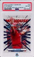 2023 CJ Stroud PSA 6 Clearly Donruss My House Holo Platinum #12 1/1