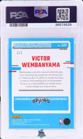 2023 Victor Wembanyama PSA 10 Donruss Optic Fast Break Red and Yellow #225 7/7