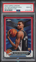 2023 Victor Wembanyama PSA 10 Topps Chrome Red Refractor #1 3/5