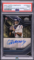 2023 CJ Stroud PSA 9 Topps Composite Chrome Black Auto Super #TCBACS 1/1