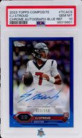 2023 CJ Stroud PSA 10 Topps Composite Chrome Auto Blue Refractor #TCACS 23/150