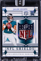 2023 Jalen Hurts Raw National Treasures Blockchain NFL Shields Player Worn 1/1