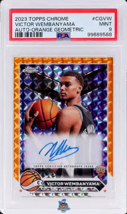 2023 Victor Wembanyama PSA 9 Topps Chrome Auto Orange Geometric #CGVW 3/25