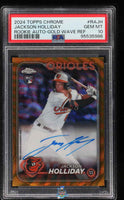 2024 Jackson Holliday PSA 10 Topps Chrome Rookie Auto Gold Wave Refractor 10/50