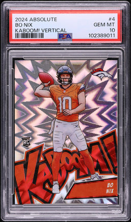 2024 Bo Nix PSA 10 Absolute Kaboom Vertical #4