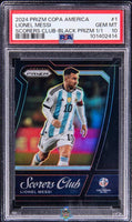 2024 Lionel Messi PSA 10 Prizm Copa America Scoreres Club Black Prizm #1 1/1