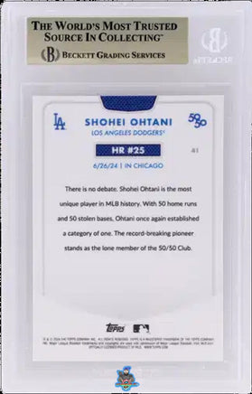 2024 Shohei Ohtani BGS 9.5 Topps 50/50 Chrome Red Refractor #41 2/5