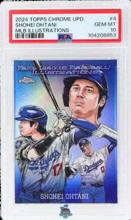2024 Shohei Ohtani PSA 10 Topps Chrome Update MLB Illustration #8