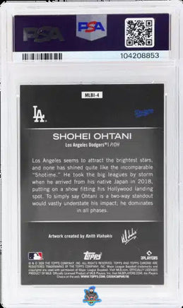 2024 Shohei Ohtani PSA 10 Topps Chrome Update MLB Illustration #8