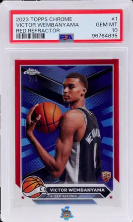 Victor Wembanyama PSA 10 Topps Chrome Red Refractor #1 5/5