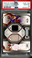2009 LeBron James Karl Malone PSA 10 U.D. SP Game Used Mats #CMMJ 152/499