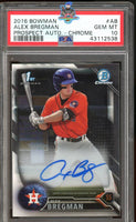 2016 Alex Bregman PSA 10 Bowman Chrome Rookie Auto #CPAAB