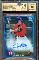 2016 Alex Bregman BGS 9.5 10 Bowman Chrome Blue Refractor Auto #CPAAB 17/150