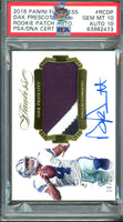 2016 Dak Prescott PSA 10 10 Flawless Rookie Patch Auto #RCDP 16/25