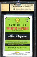 2017 Alex Bregman BGS 9.5 10 Donruss Optic 83 Retro Auto Gold #1983AX 2/5
