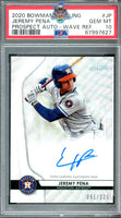 2020 Jeremy Pena PSA 10 Bowman Sterling Wave Refractor Auto #BSPAJP 61/125