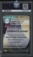 2020 Bobby Witt Jr PSA 10 Bowmans Best Best of 2020 Auto Blue Refractor 127/150