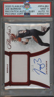 2020 Joe Burrow PSA 9 10 Flawless Rookie Patch Auto #RPAJBU 14/15