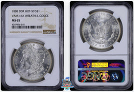 1888 Hot-50 $1 Vam-16 Ddr Wreath NGC MS65 4297996-010