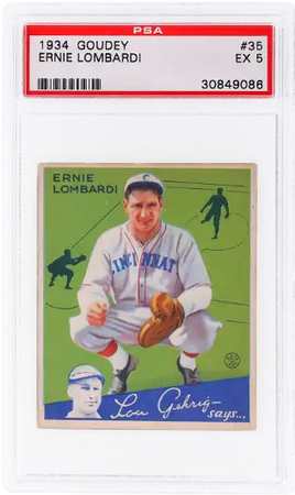 1934 Goudey Ernie Lombardi #35 PSA 5 30849086