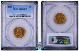 1939-S 1C PCGS MS66 RD 28358229