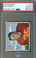 1950 Bowman Bill Dudley #29 PSA 4 Auto 10 75627051