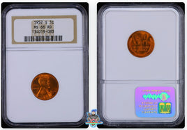 1952-S 1C NGC MS66 RD 134019-083