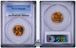 1954-S 1C PCGS MS66 RD 30437452