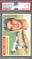 1956 Topps Sandy Koufax White Back #79 PSA 4 66013181