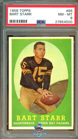 1958 Topps Bart Starr #66 PSA 8 27854500 from MaxWaxPax