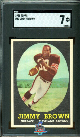 1958 Jim Brown SGC 7 Topps #62