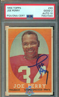 1968 Joe Perry PSA 2 10 Topps Autograph #93