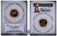 1960 Large Date 1C PCGS PR66 RD Stephanie Sabin Signature Label 45524232