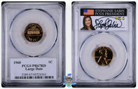 1960 Large Date 1C PCGS PR67 RD Stephanie Sabin Signature Label 45524359