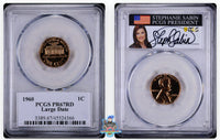 1960 Large Date 1C PCGS PR67 RD Stephanie Sabin Signature Label 45524359