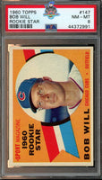 1960 Topps Bob Will Rookie Star #1476 PSA 8 44372991