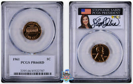 1961 1C PCGS PR66 RD Stephanie Sabin Signature Label	45522787