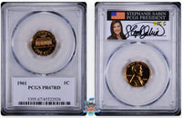 1961 1C PCGS PR67 RD Stephanie Sabin Signature Label 45522924