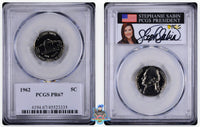 1962 5C PCGS PR67 Stephanie Sabin Signature Label 45523329