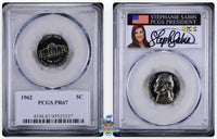 1962 5C PCGS PR67 Stephanie Sabin Signature Label 45523329