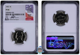 1963 5c NGC PF66 David Motl Signature Label 6586860-033