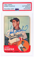 1963 Sandy Koufax PSA Authentic 8 Topps Auto #210