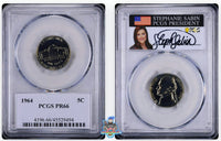 1964 5C PCGS PR66 Stephanie Sabin Signature Label 45529481