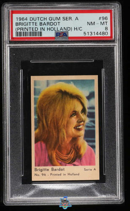 1964 Dutch Gum Brigitte Bardot Printed in Holland #96 PSA 8 51314480